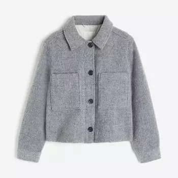 Куртка-рубашка H&M Wool-blend, серый
