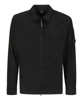 Куртка Рубашка из габардина на молнии C.P. Company, черный