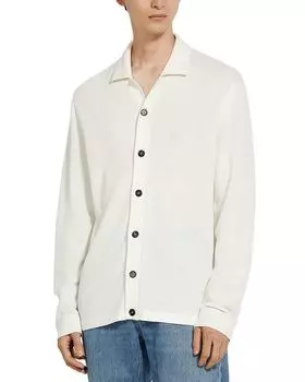 Куртка-рубашка из текстурированной шерсти Zegna, белый