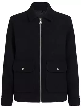 Куртка-рубашка из ткани букле Karl Lagerfeld, черный