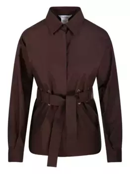 Куртка-рубашка Juglas с поясом MAX MARA, коричневый