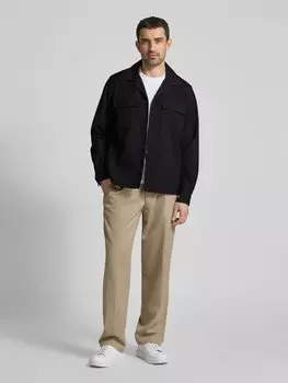 Куртка-рубашка классического кроя с нагрудными карманами с клапанами Antony Morato, черный