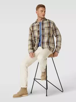 Куртка-рубашка классического кроя с накладными нагрудными карманами Knowledge Cotton Apparel