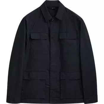 Куртка-рубашка Massimo Dutti Cotton Blend, темно-синий