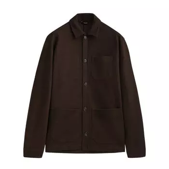 Куртка-рубашка Massimo Dutti Party With Pockets, коричневый