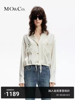 Куртка-рубашка Moco 2024 в стиле ретро, бежевый