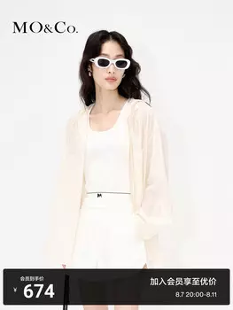 Куртка-рубашка Moco прозрачная с капюшоном, фиолетовый