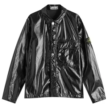 Куртка-Рубашка Mussola gommata Stone Island, черный