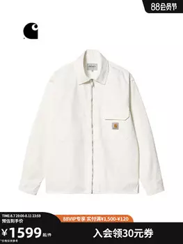Куртка-рубашка мужская Carhartt WIP с логотипом, белый