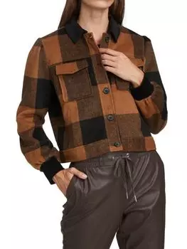 Куртка-рубашка n:philanthropy в клетку renzo, коричневый