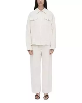 Куртка-рубашка на молнии Rosetta Getty, слоновая кость/кремовый