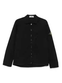 Куртка-рубашка на молнии Stone Island, черный