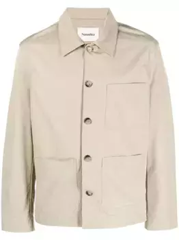 Куртка-рубашка на пуговицах Nanushka, зеленый