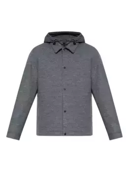 Куртка-рубашка на пуговицах с капюшоном WOOLRICH, серый