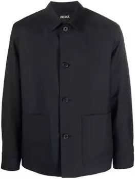 Куртка-рубашка на пуговицах Zegna, синий