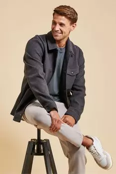 Куртка-Рубашка с 3 карманами Threadbare, серый