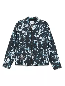 Куртка-рубашка с абстрактным принтом Lacoste, черный