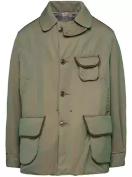 Куртка-рубашка с эффектом потертости MAISON MARGIELA, зеленый