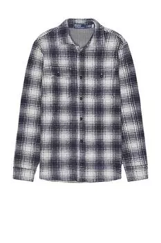 Куртка-рубашка с длинным рукавом Polo Ralph Lauren, цвет Herbal Milk & Cruise Navy Plaid