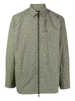Куртка-рубашка с геометрическим принтом Maharishi, зеленый