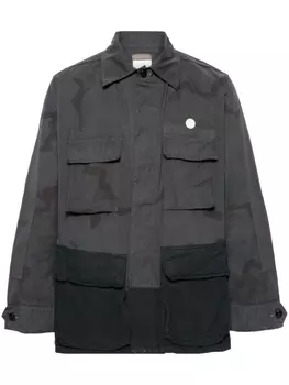 Куртка-рубашка с камуфляжным принтом OAMC, черный