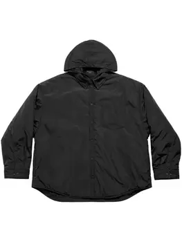 Куртка-рубашка с капюшоном Balenciaga, черный
