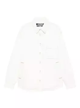 Куртка-рубашка с контрастной строчкой JACQUEMUS, нейтральный