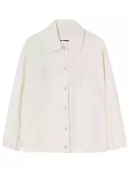 Куртка-рубашка с логотипом JIL SANDER, белый