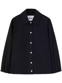 Куртка-рубашка с логотипом JIL SANDER, черный