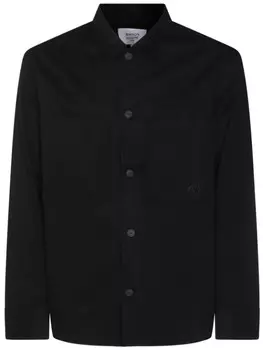 Куртка-рубашка с логотипом Maison Kitsun, черный