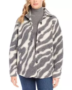 Куртка-рубашка с начесом Karen Kane, мультиколор