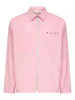 Куртка-рубашка с накладными карманами Marni, розовый