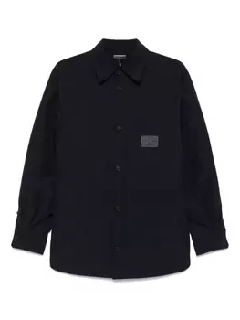 Куртка-рубашка с нашивкой-логотипом Emporio Armani, синий