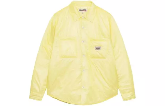 Куртка-рубашка с нашивкой-логотипом Stssy Stussy, желтый