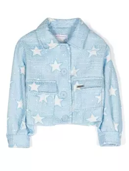 Куртка-рубашка с пайетками Monnalisa, синий