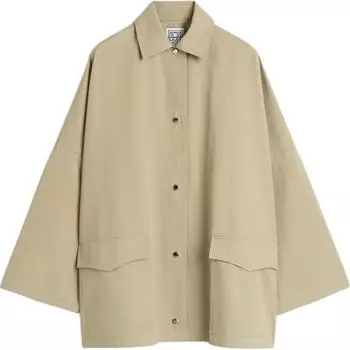 Куртка-рубашка с прямым подолом и расклешенным воротником TOTEME, Tawny