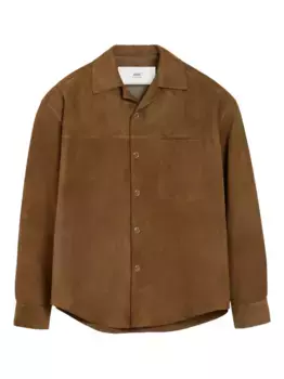 Куртка-рубашка с тиснением Ami de Cour AMI Paris, коричневый