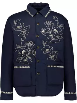 Куртка-рубашка с вышивкой Baziszt, синий