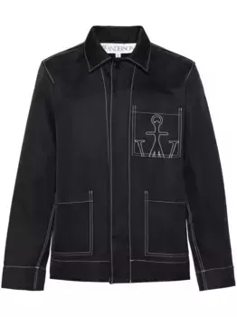 Куртка-рубашка с вышивкой JW Anchor JW ANDERSON, черный