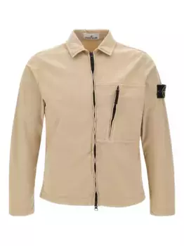 Куртка-рубашка с застежкой-молнией спереди Stone Island, нейтральный