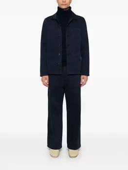 Куртка-рубашка Socit Anonyme с вышитым логотипом, синий