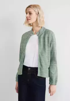 Куртка-рубашка STREET ONE из мягкой смеси материалов, зеленый