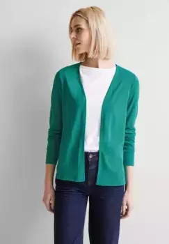 Куртка-рубашка STREET ONE из тонкого трикотажа, цвет морской волны