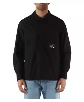 Куртка Рубашка свободного кроя из эластичного хлопка Calvin Klein Jeans, черный