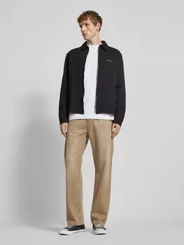 Куртка-рубашка свободного кроя с аппликацией в виде этикетки, модель «Q-Series» Balr., черный