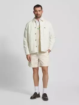 Куртка-рубашка свободного кроя с карманами Lacoste, кремовый