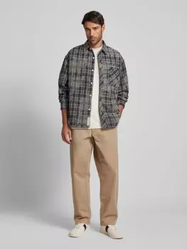 Куртка-рубашка свободного кроя с воротником-стойкой, модель «JONG» WOODBIRD