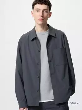 Куртка-Рубашка ultra stretch Uniqlo, цвет 08 серый