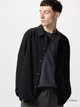 Куртка-Рубашка ultra stretch Uniqlo, цвет 09 черный