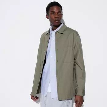Куртка-рубашка UNIQLO, 56 оливковый